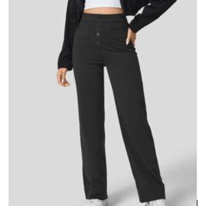 New Halara High Waisted  Straight Leg Casual Pants size large black